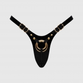 Черный пояс для фиксации насадок Strap-On-Me Leatherette Harness Fabulous - Strap-on-me - купить с доставкой в Коврове