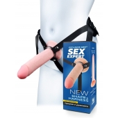 Мужской полый страпон на регулируемых ремешках - 22 см. - Sex Expert - купить с доставкой в Коврове