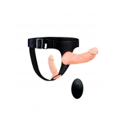 Женский страпон с 2 насадками, вибрацией и пультом ДУ - Erowoman-Eroman - купить с доставкой в Коврове