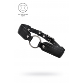 Черный кожаный чокер-ошейник со скруглёнными углами - Pecado - купить с доставкой в Коврове