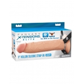 Телесный пустотелый фаллопротез 9’’ Hollow Silicone Strap-On - 24,1 см. - Pipedream - купить с доставкой в Коврове
