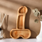 Деревянное блюдо для подачи в форме члена (25 х 16,5 х 1,7 см) - Сима-Ленд - купить с доставкой в Коврове