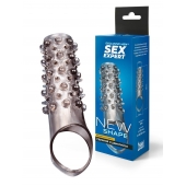 Дымчатая насадка на пенис с шипами и выпуклостями - 12 см. - Sex Expert - в Коврове купить с доставкой