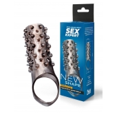 Дымчатая насадка на пенис с шипами и выпуклостями - 12,5 см. - Sex Expert - в Коврове купить с доставкой