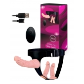 Женский страпон с 3 насадками и вибрацией - Erowoman-Eroman - купить с доставкой в Коврове