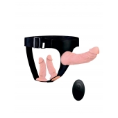 Женский страпон с 3 насадками и вибрацией - Erowoman-Eroman - купить с доставкой в Коврове