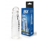 Прозрачная закрытая насадка на член - 15 см. - Sex Expert - в Коврове купить с доставкой