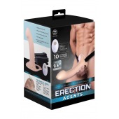 Телесный полый страпон с вибрацией Erection Agents - 24,1 см. - NMC - купить с доставкой в Коврове