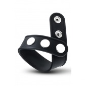 Черное эрекционное кольцо на кнопках - Blush Novelties - в Коврове купить с доставкой