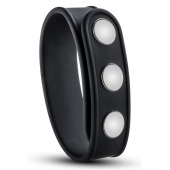 Черное эрекционное кольцо на кнопках - Blush Novelties - в Коврове купить с доставкой