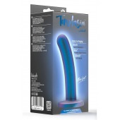 Синяя насадка с гладкой поверхностью Surrender 5.75 Inch Intermediate Pegging Dildo - 14,6 см. - Blush Novelties - купить с доставкой в Коврове