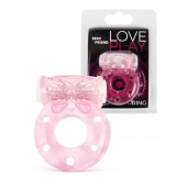 Розовое эрекционное виброкольцо с бабочкой - 1137 - в Коврове купить с доставкой