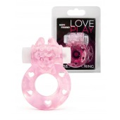 Розовое эрекционное виброкольцо в форме зайчика - 1137 - в Коврове купить с доставкой