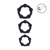 Набор из 3 эрекционных колец Beaded Silicone Cockring Set - Shots Media BV - в Коврове купить с доставкой