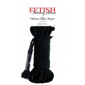 Черная веревка для фиксации Deluxe Silky Rope - 9,75 м. - Pipedream - купить с доставкой в Коврове