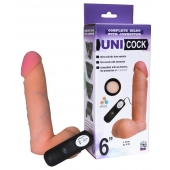Фаллическая насадка Харнесс UNICOCK 6  с вибрацией - 18 см. - LOVETOY (А-Полимер) - купить с доставкой в Коврове