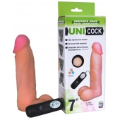 Фаллическая насадка Харнесс UNICOCK 7  с вибрацией - 19 см. - LOVETOY (А-Полимер) - купить с доставкой в Коврове