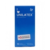 Классические презервативы Unilatex Natural Plain - 12 шт. + 3 шт. в подарок - Unilatex - купить с доставкой в Коврове