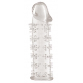 Гелевая прозрачная насадка с шипами - 12 см. - Toyfa Basic - в Коврове купить с доставкой