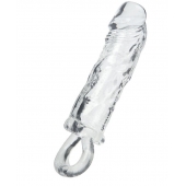 Прозрачная насадка с петлёй для фиксации - 14 см. - ToyFa - в Коврове купить с доставкой