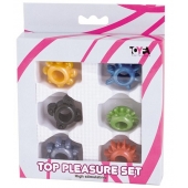 Набор из 6 разноцветных эрекционных колец - Toyfa Basic - в Коврове купить с доставкой