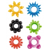 Набор из 6 разноцветных эрекционных колец - Toyfa Basic - в Коврове купить с доставкой