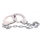 Наручники из металла с длинной цепочкой CHROME HANDCUFFS METAL HANDCUFFS W. KEY - NMC - купить с доставкой в Коврове