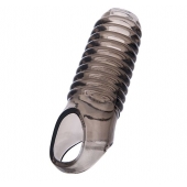 Дымчатая насадка с рёбрышками и подхватом мошонки ToyFa XLover - 12,5 см. - ToyFa - в Коврове купить с доставкой