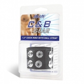 Ремень на член и мошонку 1.5  Cock Ring With Ball Strap - BlueLine - купить с доставкой в Коврове