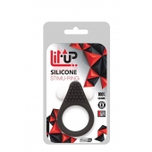 Чёрное эрекционное кольцо LIT-UP SILICONE STIMU RING 1 BLACK - Dream Toys - в Коврове купить с доставкой