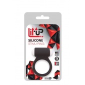 Чёрное эрекционное виброкольцо LIT-UP SILICONE STIMU RING 3 BLACK - Dream Toys - в Коврове купить с доставкой