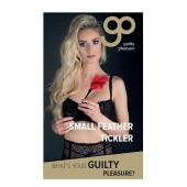 Пластиковая метелочка с красными пёрышками Small Feather Tickler - 32 см. - Blush Novelties - купить с доставкой в Коврове