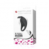 Чёрное эрекционное кольцо с вибрацией Rabbit Vibrator - Baile - в Коврове купить с доставкой
