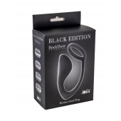Чёрное эрекционное кольцо с анальной пробкой Button Anal Plug - Lola Games - в Коврове купить с доставкой