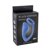 Синее эрекционное кольцо с анальной пробкой Button Anal Plug - Lola Games - в Коврове купить с доставкой