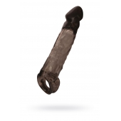 Чёрная насадка на пенис Tс подхватом - 19,5 см. - ToyFa - в Коврове купить с доставкой