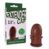 Коричневый латексный удлинитель пениса 2.5 in с шипиками - Sitabella - в Коврове купить с доставкой