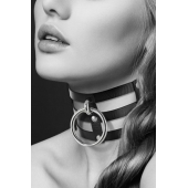 Чёрный тройной чокер с большим кольцом - Bijoux Pour Toi - купить с доставкой в Коврове