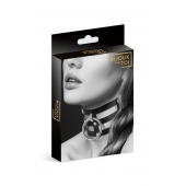 Чёрный тройной чокер с большим кольцом - Bijoux Pour Toi - купить с доставкой в Коврове