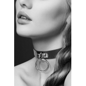 Узенький ошейник из полиуретана с кольцом - Bijoux Pour Toi - купить с доставкой в Коврове