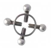 Серебристые зажимы для сосков на винтах - ToyFa - купить с доставкой в Коврове