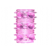 Розовая насадка на пенис Rings Armour - Lola Games - в Коврове купить с доставкой