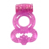 Розовое эрекционное кольцо Rings Treadle с подхватом - Lola Games - в Коврове купить с доставкой