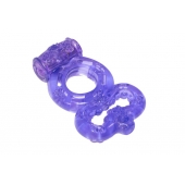 Фиолетовое эрекционное кольцо Rings Treadle с подхватом - Lola Games - в Коврове купить с доставкой