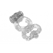 Прозрачное эрекционное кольцо Rings Treadle с подхватом - Lola Games - в Коврове купить с доставкой