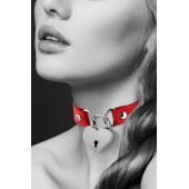 Красный чокер с замком в форме сердца - Bijoux Pour Toi - купить с доставкой в Коврове