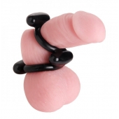 Двойное эрекционное кольцо Dual Stretch To Fit Cock and Ball Ring - XR Brands - в Коврове купить с доставкой