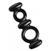 Двойное эрекционное кольцо Dual Stretch To Fit Cock and Ball Ring - XR Brands - в Коврове купить с доставкой