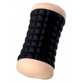 Двухсторонний мастурбатор JOS JANICE в черном цилиндре - JOS - в Коврове купить с доставкой