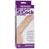 Насадка-реалистик для трусиков Vac-U-Lock 5  Realistic - 12,7 см. - Doc Johnson - купить с доставкой в Коврове